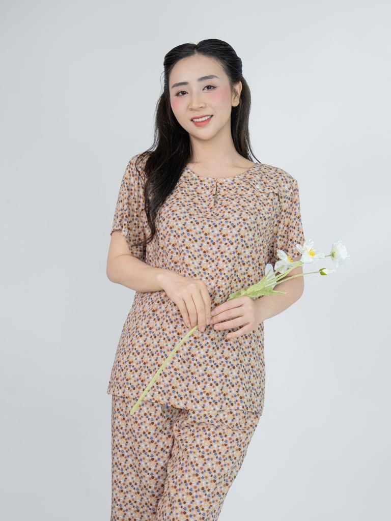 Bộ WONNER BY WINNY tole lanh quần culottes tay ngắn 2MNLA26023C