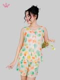  Bộ WONNER by WINNY mặc nhà tole lanh quần ngắn không tay 2MNLA26007N 