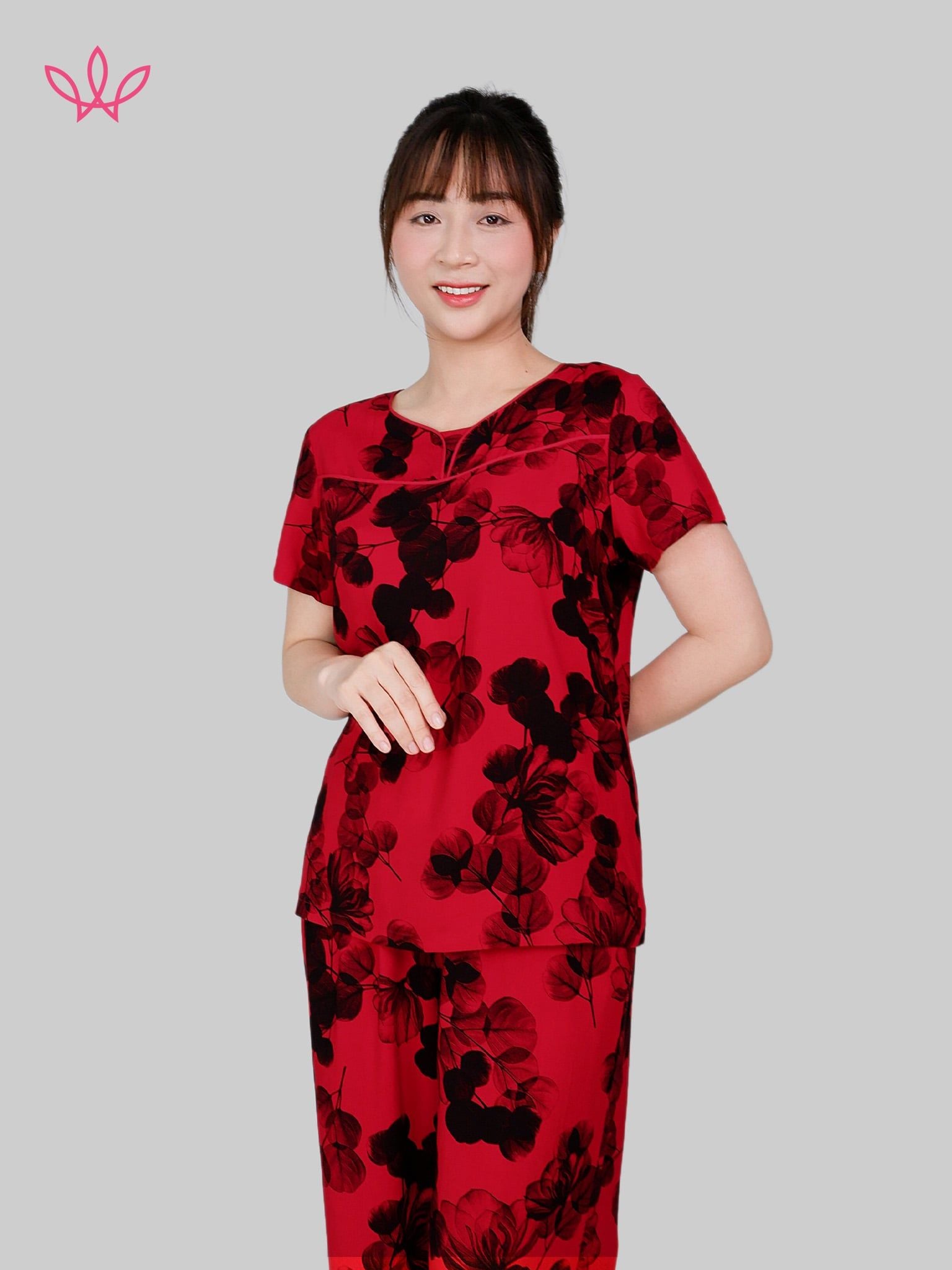 Bộ WONNER BY WINNY tole lanh quần culottes tay ngắn 2MNLA26024C