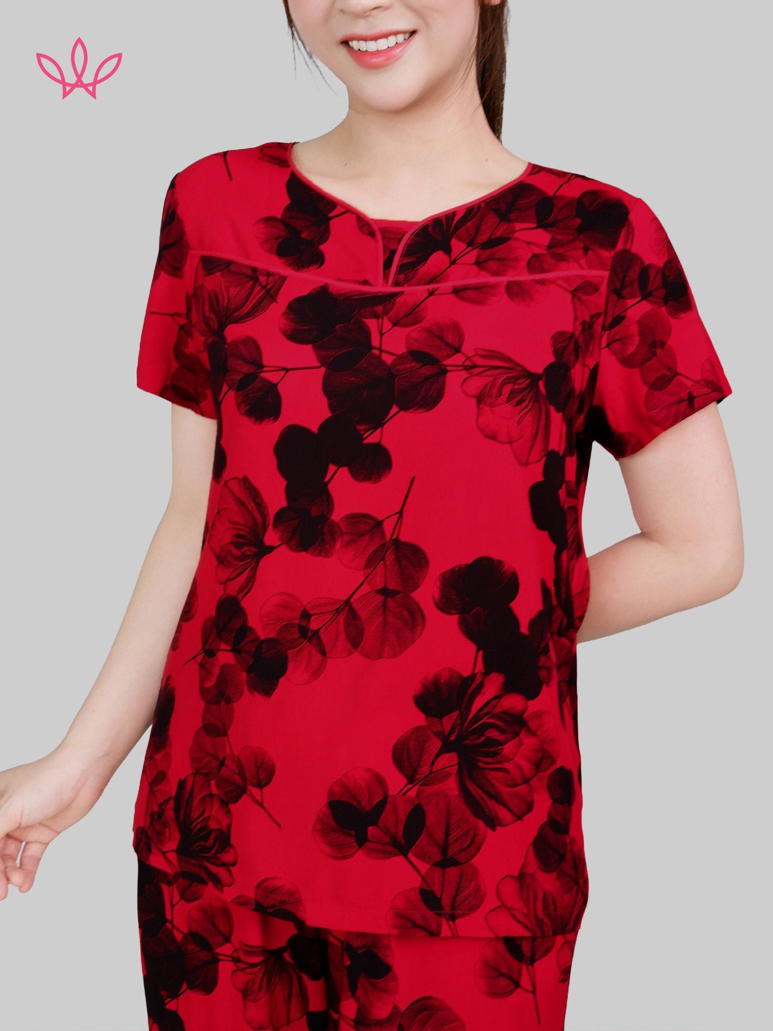 Bộ WONNER BY WINNY tole lanh quần culottes tay ngắn 2MNLA26024C