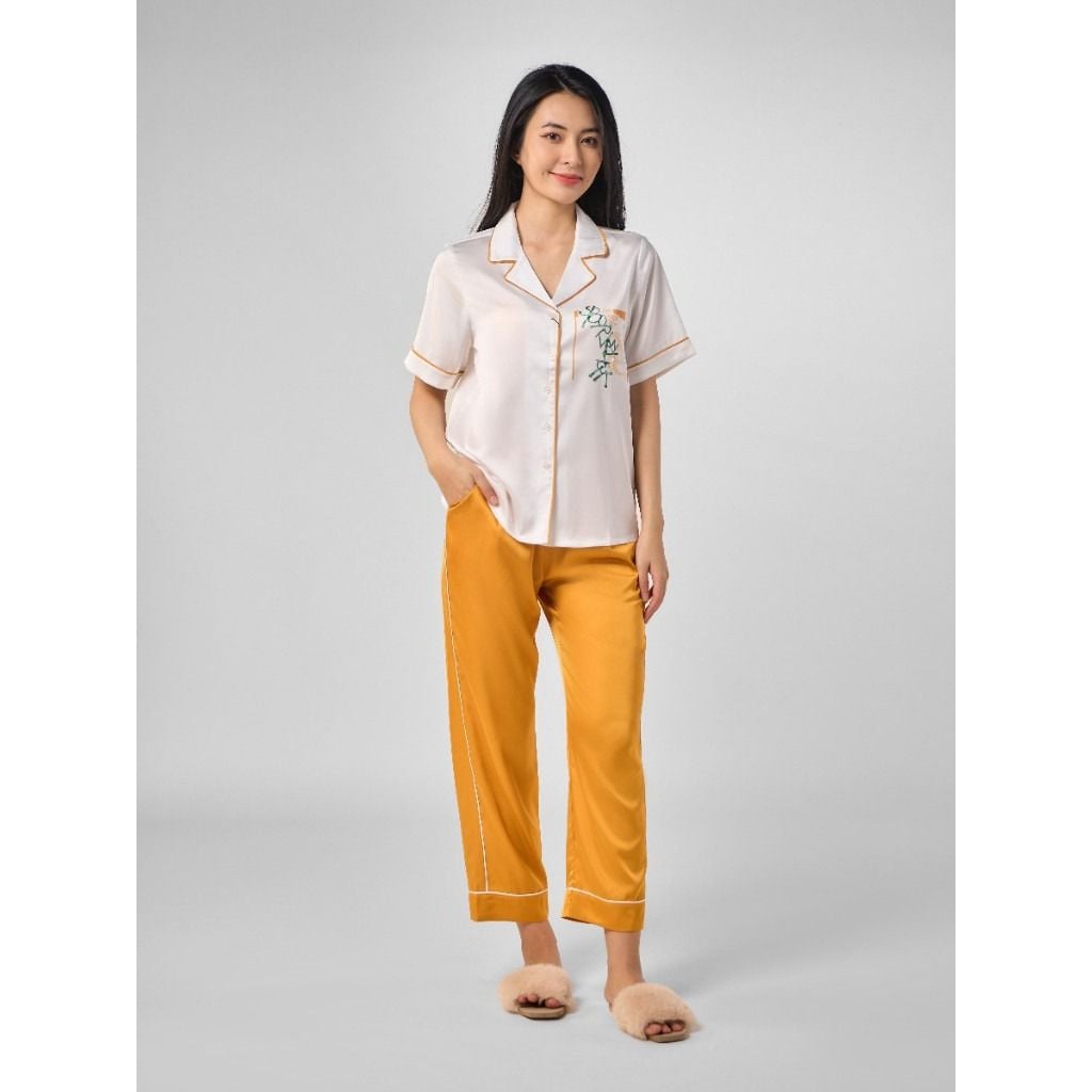 Bộ đồ mặc nhà lụa satin Dài - 1MNSA23132D