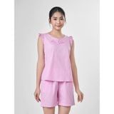  Bộ đồ mặc nhà Woven quần ngắn không tay  -  1MNWO24123B 