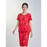  Bộ đồ mặc nhà Lanh quần lửng tay ngắn  -  2MNLA24025N 