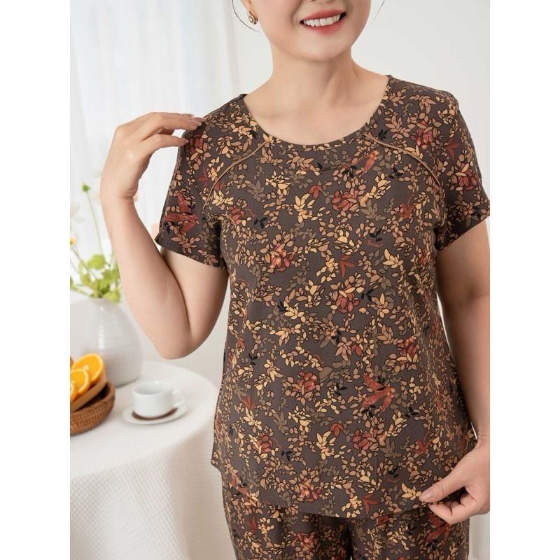 Bộ WONNER BY WINNY tole lanh quần dài tay ngắn 2MNLA25022D