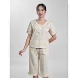  Bộ đồ mặc nhà Woven quần lửng tay ngắn  -  1MNWO23163N 