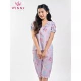  Bộ đồ mặc nhà lụa satin Lửng - 1MNDG23175N 