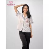  Bộ đồ mặc nhà lụa satin Dài - 1MNSA23132D 