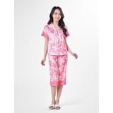  Bộ đồ ngủ Pijama lụa satin quần lửng tay ngắn  -  1MNSA24102N 
