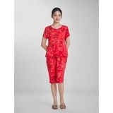  Bộ đồ mặc nhà Lanh quần lửng tay ngắn  -  2MNLA24025N 