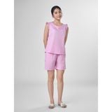  Bộ đồ mặc nhà Woven quần ngắn không tay  -  1MNWO24123B 