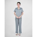  Bộ đồ ngủ Pijama lụa satin quần dài tay ngắn  -  1MNSA24122D 