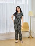  Bộ đồ mặc nhà Lanh quần dài tay ngắn  -  2MNLA25018D 