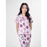  Bộ đồ ngủ Pijama lụa satin quần dài tay ngắn  -  1MNSA24101D 