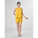  Bộ đồ mặc nhà Lanh quần ngắn không tay  -  2MNLA24016B 