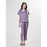  Bộ đồ ngủ Pijama lụa satin quần dài tay ngắn  -  1MNSA24101D 