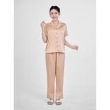  Bộ đồ ngủ Pijama lụa satin quần dài tay ngắn  -  1MNSA24122D 