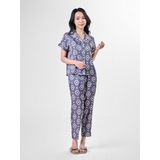  Bộ đồ ngủ Pijama lụa satin quần dài tay ngắn  -  1MNSA24101D 
