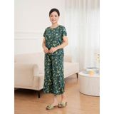 Bộ đồ mặc nhà trung niên Lanh quần lửng tay ngắn  -  2MNLA25023 