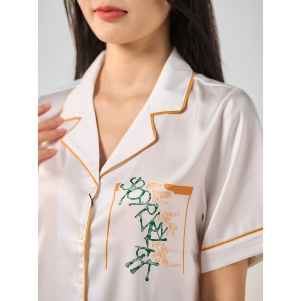 Bộ đồ mặc nhà lụa satin Dài - 1MNSA23132D