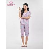  Bộ đồ mặc nhà lụa satin Lửng - 1MNDG23175N 