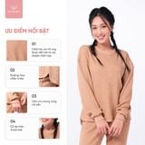  Bộ đồ mặc nhà Winny Chất Len Tổ Ong Ấm  -  1MNTO22546D 