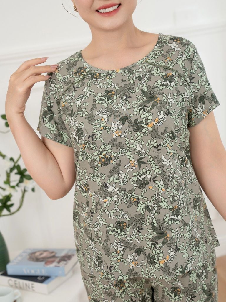 Bộ WONNER BY WINNY tole lanh quần dài tay ngắn 2MNLA25022D