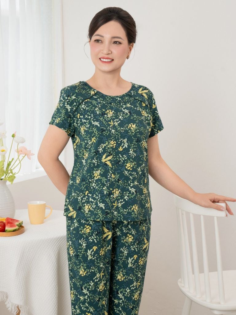 Bộ WONNER BY WINNY tole lanh quần dài tay ngắn 2MNLA25022D