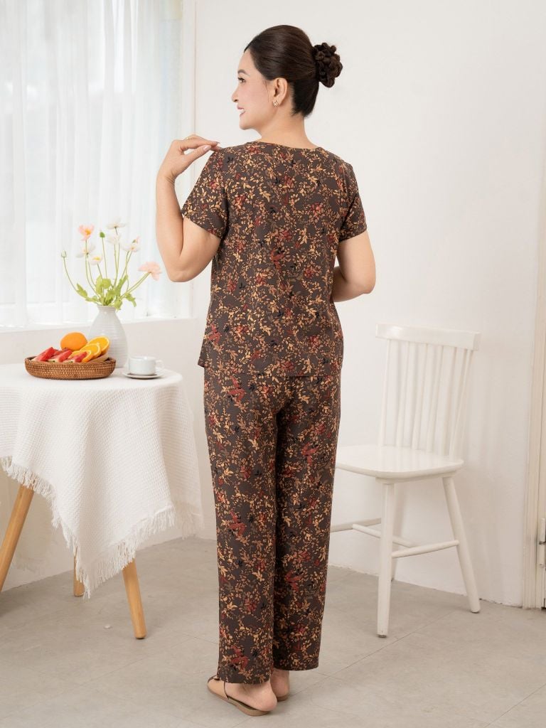 Bộ WONNER BY WINNY tole lanh quần dài tay ngắn 2MNLA25022D