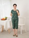  Bộ đồ mặc nhà trung niên Lanh quần lửng tay ngắn  -  2MNLA25021N 