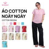  Áo WINNY cotton tay ngắn 180gsm 1HACT26010N 