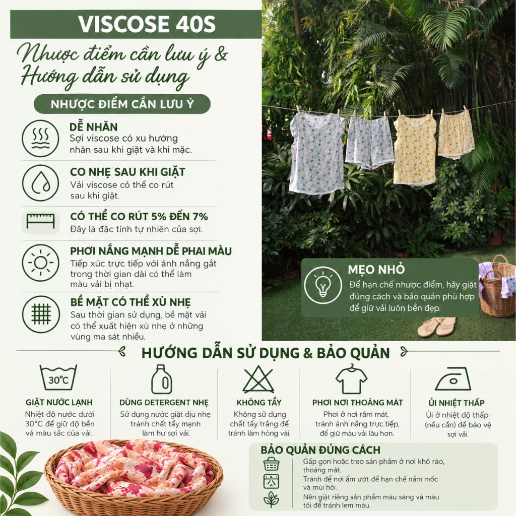 Bộ WINNY viscose 40s quần ngắn hai dây 1MNLA26027N
