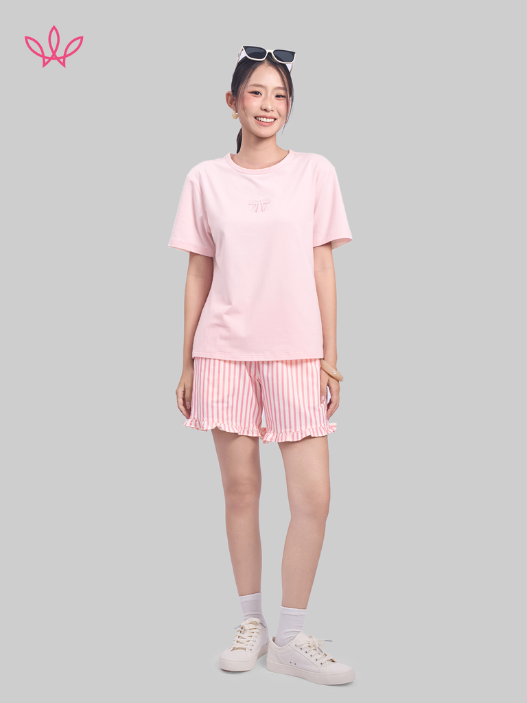 Bộ WINNY cotton quần ngắn tay ngắn 180gsm 1MNCT26003N