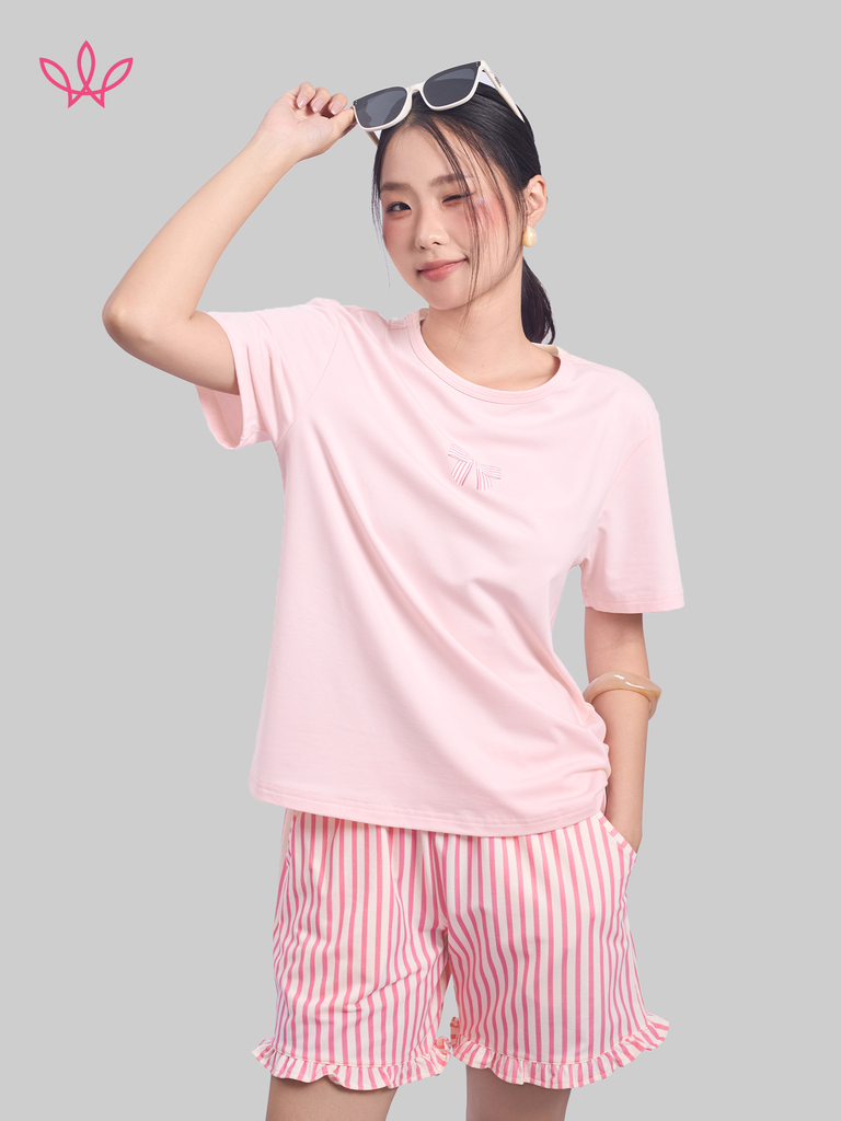 Bộ WINNY cotton quần ngắn tay ngắn 180gsm 1MNCT26003N