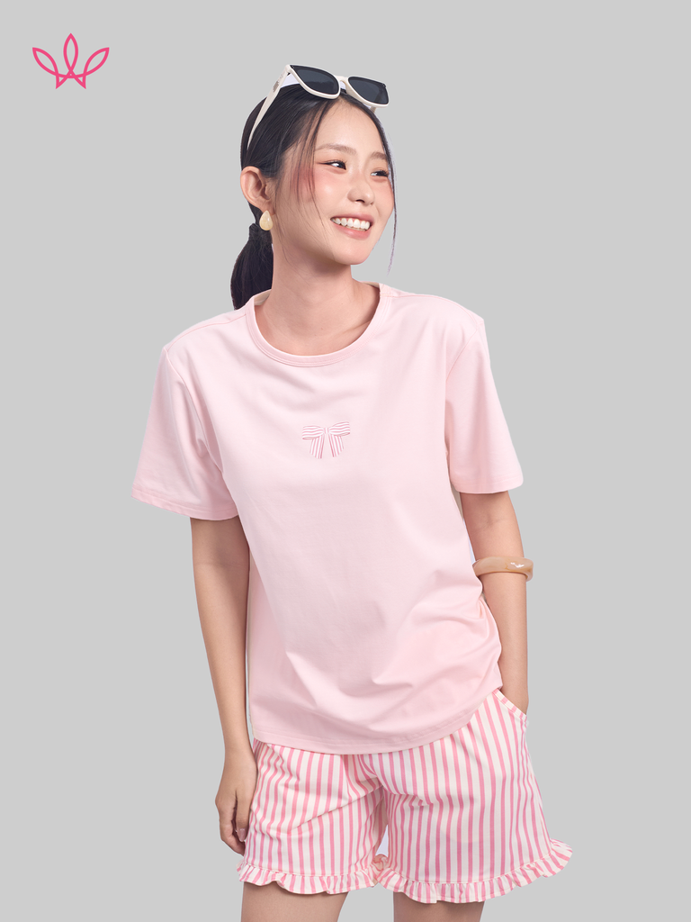 Bộ WINNY cotton quần ngắn tay ngắn 180gsm 1MNCT26003N