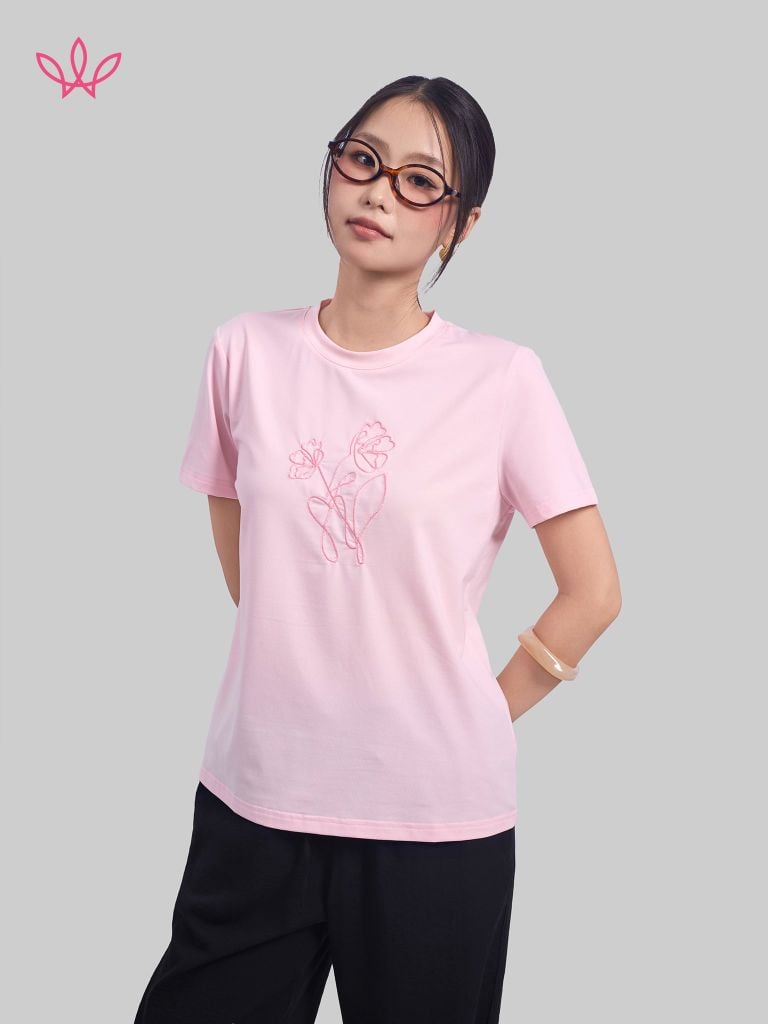 Áo WINNY cotton tay ngắn 180gsm 1HACT26010N