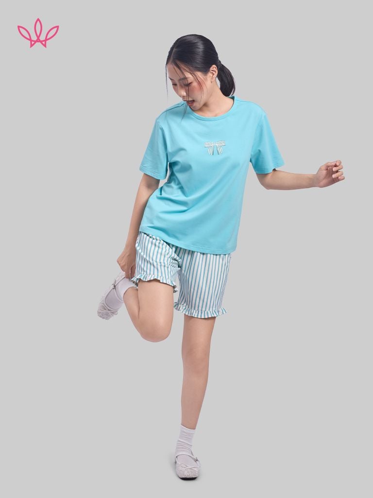 Bộ WINNY cotton quần ngắn tay ngắn 180gsm 1MNCT26003N
