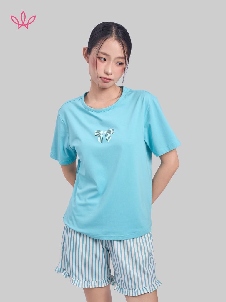 Bộ WINNY cotton quần ngắn tay ngắn 180gsm 1MNCT26003N