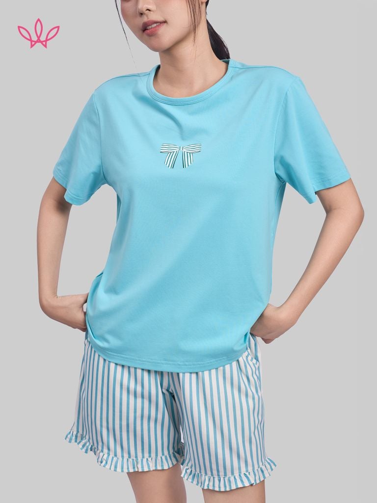 Bộ WINNY cotton quần ngắn tay ngắn 180gsm 1MNCT26003N