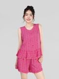  Bộ WONNER by WINNY mặc nhà tole lanh quần ngắn không tay 2MNLA26007N 