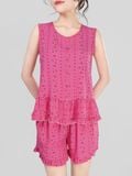  Bộ WONNER by WINNY mặc nhà tole lanh quần ngắn không tay 2MNLA26007N 