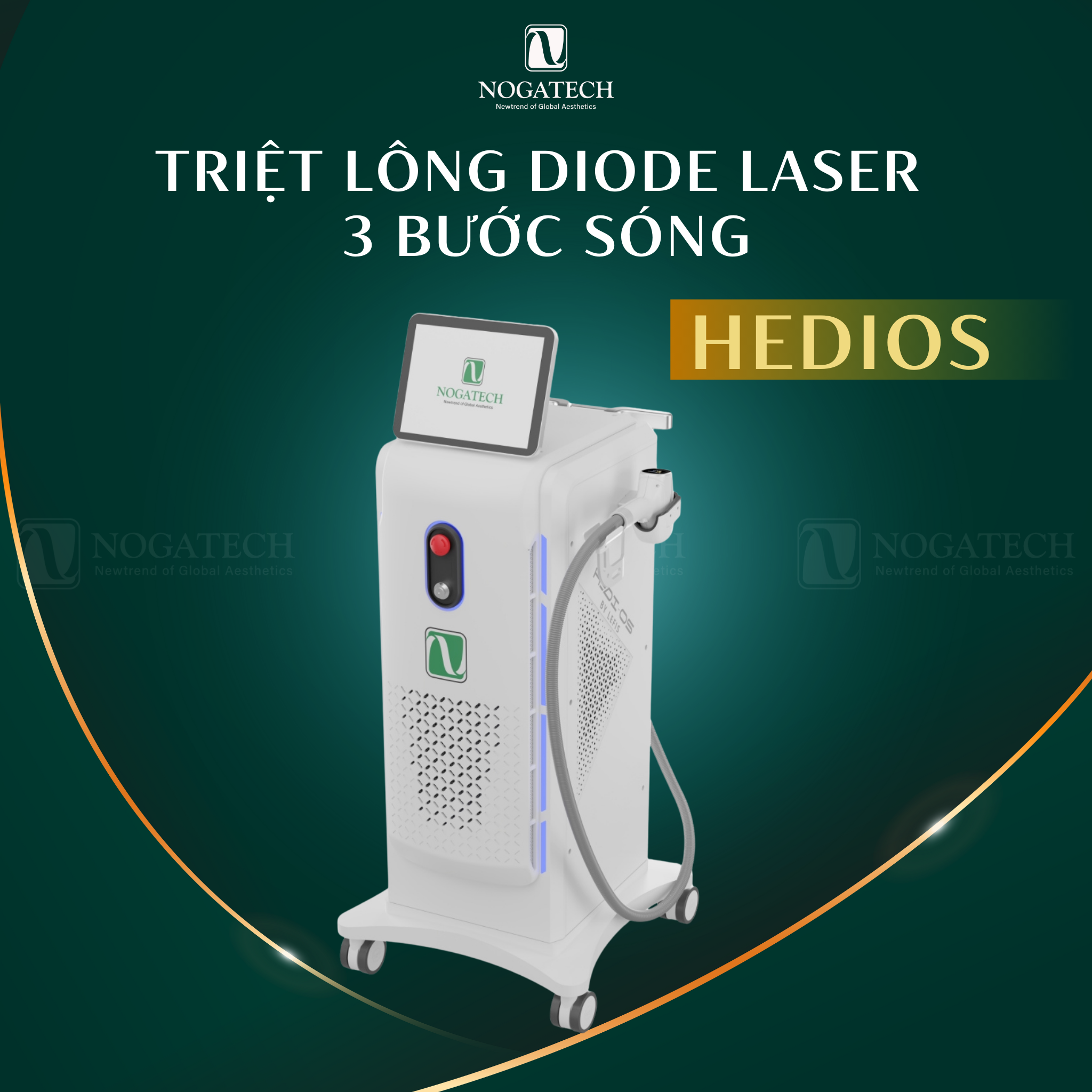  Hedios – Thiết Bị Triệt Lông Diode Laser 3 Bước Sóng Hiệu Quả & Êm Ái 