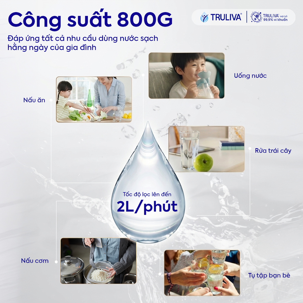 Máy Lọc Nước Âm Tủ Bếp Truliva UR5840