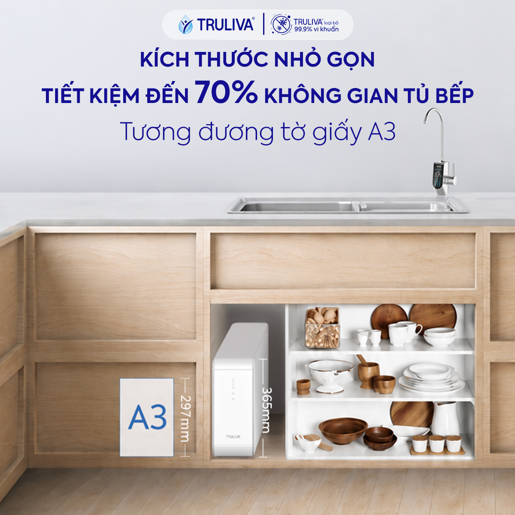 Máy Lọc Nước Âm Tủ Bếp Truliva UR5840