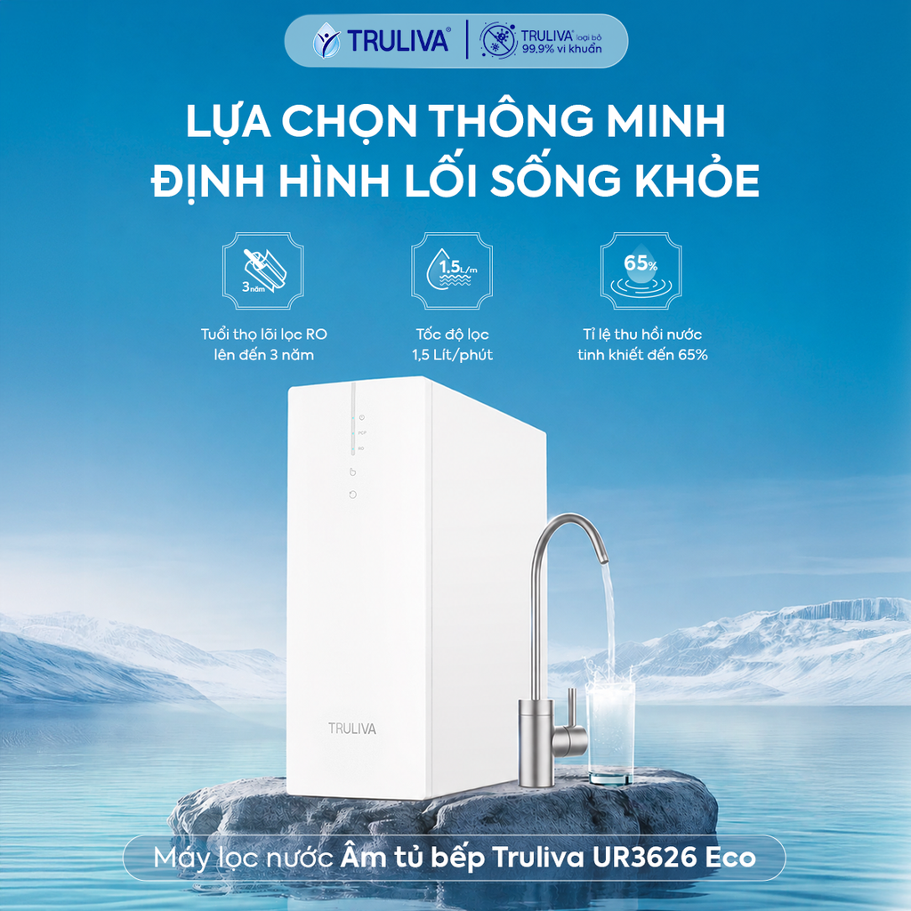 Máy Lọc Nước Âm Tủ Bếp Truliva UR3626