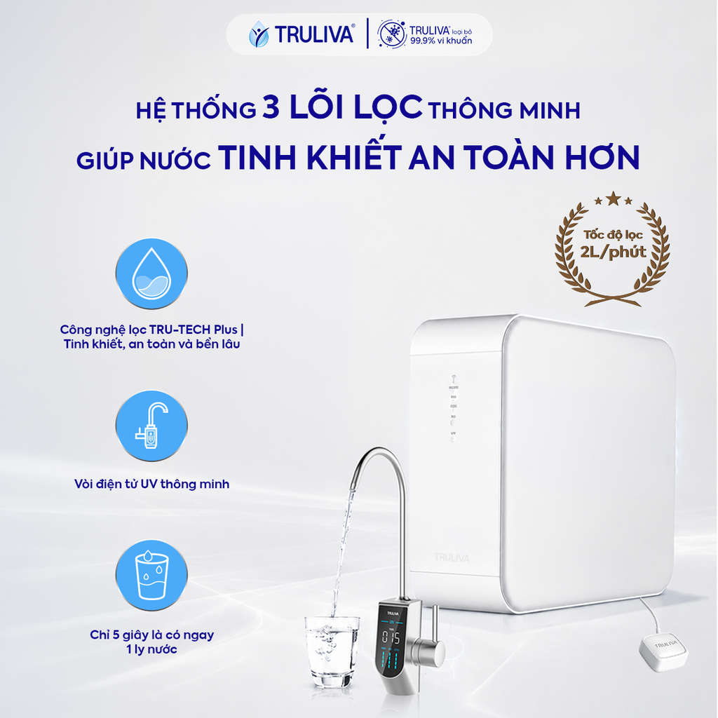 Máy Lọc Nước Âm Tủ Bếp Truliva UR5840