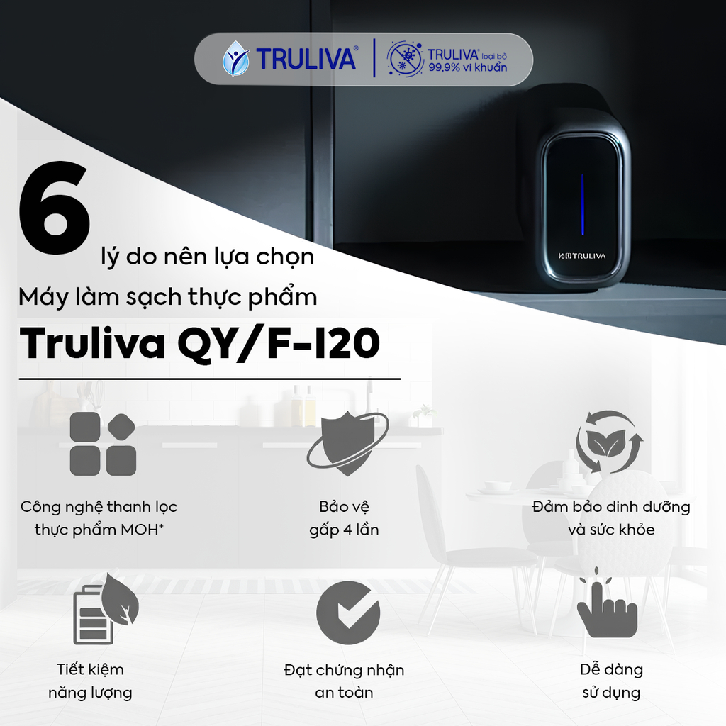 Máy làm sạch thực phẩm và rau củ quả Truliva QY/F-I20