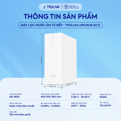 Máy Lọc Nước Âm Tủ Bếp Truliva UR3626