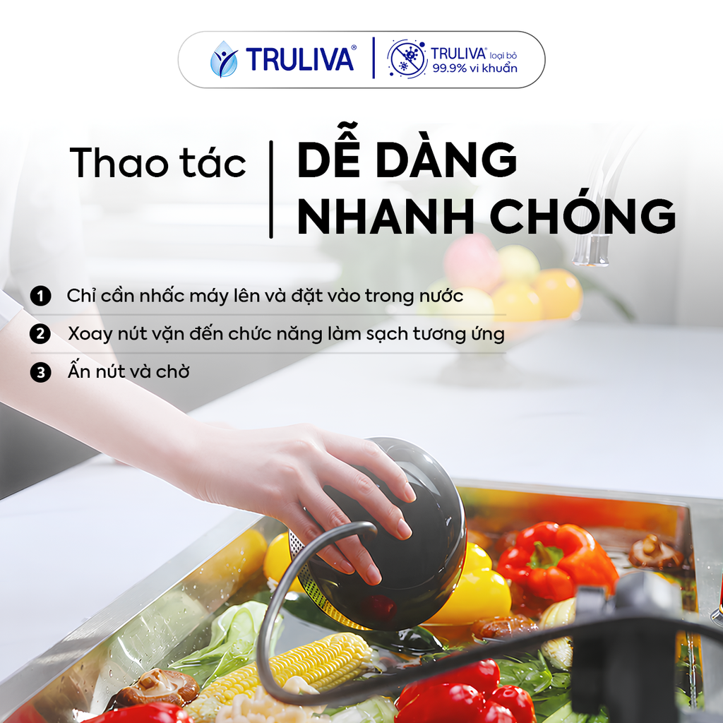 Máy làm sạch thực phẩm và rau củ quả Truliva QY/F-I20