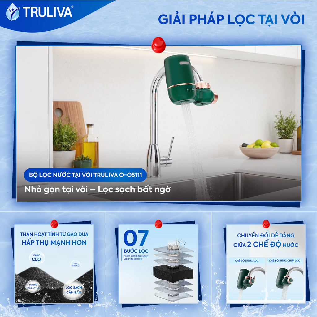 Thiết Bị Lọc Nước Thô Tại Vòi Truliva O-O5111
