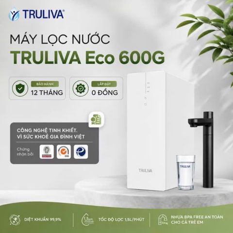Máy Lọc Nước Âm Tủ Bếp Truliva Eco 600G Tích Hợp Làm Nóng Nhiều Cấp Độ